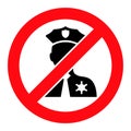 No Entry Police - Vector Icon Illustration Royalty Free Stock Photo
