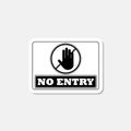 No entry restricted area. Caution sign sticker isolated on gray background Royalty Free Stock Photo