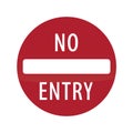 no entry road sign. Vector illustration decorative design