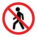 No entry sign Vector illustration. Royalty Free Stock Photo