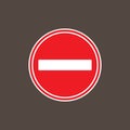 No entry sign. Vector illustration, flat design Royalty Free Stock Photo