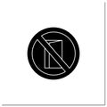 No entry symbol glyph icon