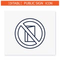 No entry symbol line icon