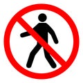 No Entry Symbol Sign Isolate On White Background,Vector Illustration EPS.10