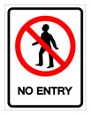No Entry Symbol Sign, Vector Illustration, Isolate On White Background Label .EPS10 Royalty Free Stock Photo