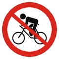 No entry to bicycles. Road sign,eps. Royalty Free Stock Photo