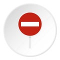 No entry traffic sign icon circle