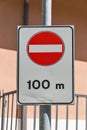 No entry traffic sign outdoor Royalty Free Stock Photo