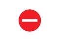 No entry traffic sign symbol red circle