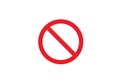 No entry traffic sign symbol red circle