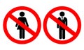 No entry vector signs set