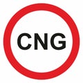 No entry for vehicles powered by CNG or with CNG cargo. Road sign. No parking in underground garages. Vector, eps.