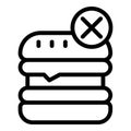 No enzymes burger icon outline vector. Amino peptide