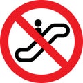 No escalator sign Royalty Free Stock Photo
