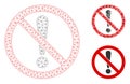 No Exclamation Vector Mesh Network Model and Triangle Mosaic Icon Royalty Free Stock Photo