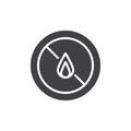 No expose flammable liquids icon vector