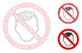 No Face Vector Mesh 2D Model and Triangle Mosaic Icon Royalty Free Stock Photo