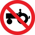 No farm tractor sign