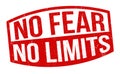 No fear no limits grunge rubber stamp