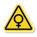 No Female Symbol Sing Isolate On White Background,Vector Illustration