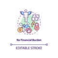 No financial burden concept icon