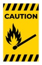 No Fire, No Matches or Open Flame Sign Royalty Free Stock Photo