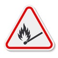 No Fire, No Matches or Open Flame Sign Royalty Free Stock Photo