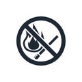 No fire sign icon Royalty Free Stock Photo