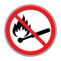 No fire sign Royalty Free Stock Photo