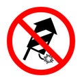 No fireworks sign illustration