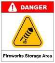No Fireworks Vector warning icon Royalty Free Stock Photo