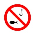 No Fishing is allowed. Forbidden Vector Sign