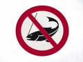 No fishing sign