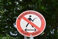no fishing sign in Rheinauen Royalty Free Stock Photo
