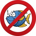 No fishing sign Royalty Free Stock Photo