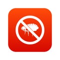 No flea sign icon digital red