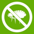 No flea sign icon green