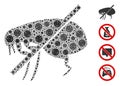 No Fleas Mosaic of CoronaVirus Icons