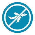 No flight during Coronavirus Glyph Style vector icon which can easily modify or edit