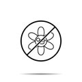 No flower, baby icon. Simple thin line, outline vector of 8 march ban, prohibition, embargo, interdict, forbiddance icons for ui