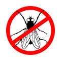 No flies. Prohibition sign