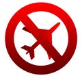 No flying aircraft sign