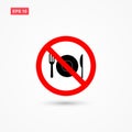 No food and drink or no eating sign 2