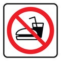 No Food and Drink sign