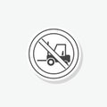 No forklift sticker icon filled flat sign for mobile concept and web design