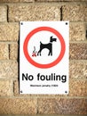 No fouling sign