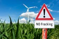 NO Fracking sign Royalty Free Stock Photo