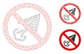 No Freelance Vector Mesh Wire Frame Model and Triangle Mosaic Icon