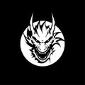 Dragon - minimalist and flat logo - vector illustration Royalty Free Stock Photo