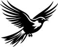 Bird - minimalist and simple silhouette - vector illustration Royalty Free Stock Photo